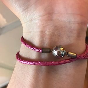 Pandora double braided charm bracelet